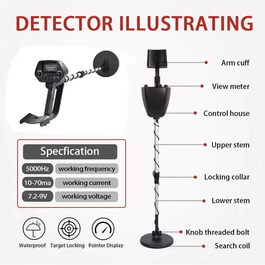 Lisslune | Underground Metal Detector with Search Coil