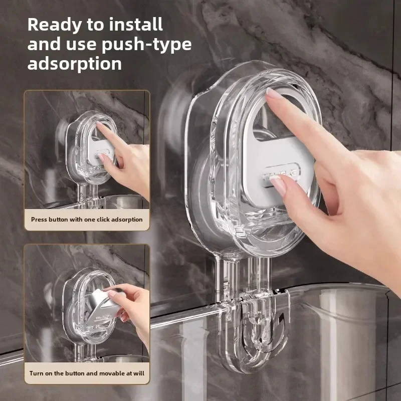Lisslune | Multipurpose Suction Cup Bathroom Storage Rack with 11lbs Capacity