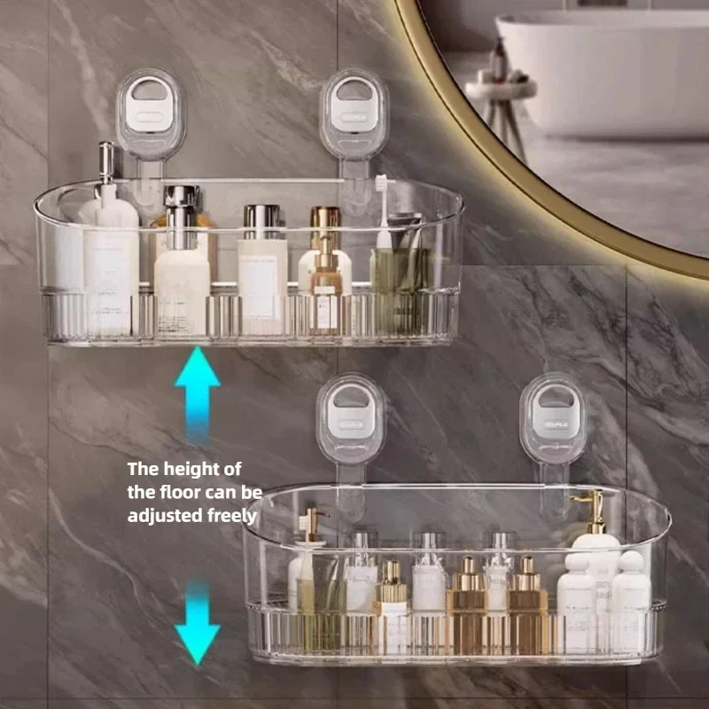 Lisslune | Multipurpose Suction Cup Bathroom Storage Rack with 11lbs Capacity