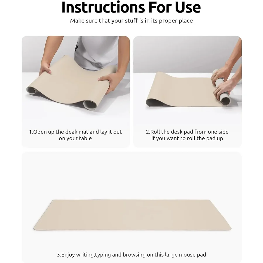 Lisslune | Luxury Leather Desk Pad Smooth Writing & Mouse Surface
