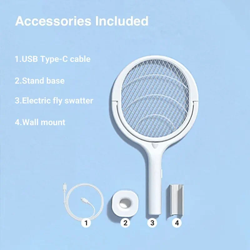 Lisslune | 5 in 1 Bug Zapper Racket with Fast Charging