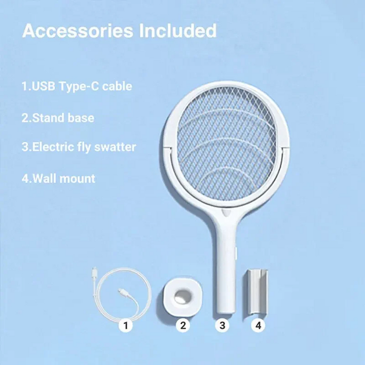 Lisslune | 5 in 1 Bug Zapper Racket with Fast Charging