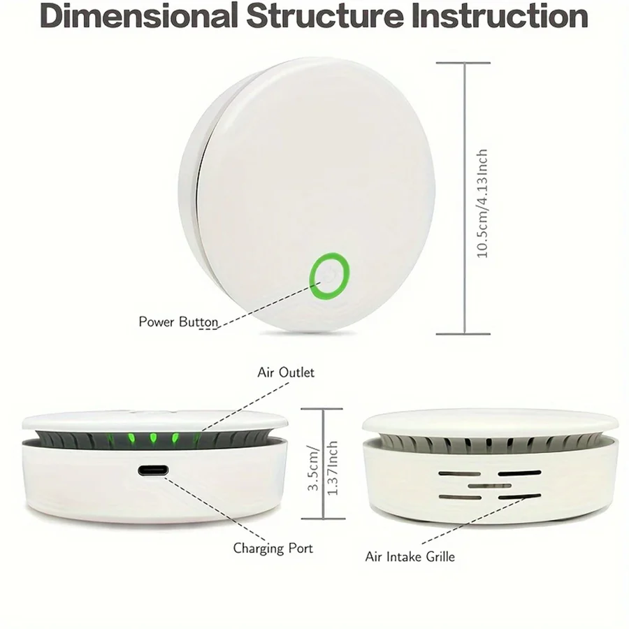 Lisslune | Mini Compact Air Purifier & Odor Eliminator