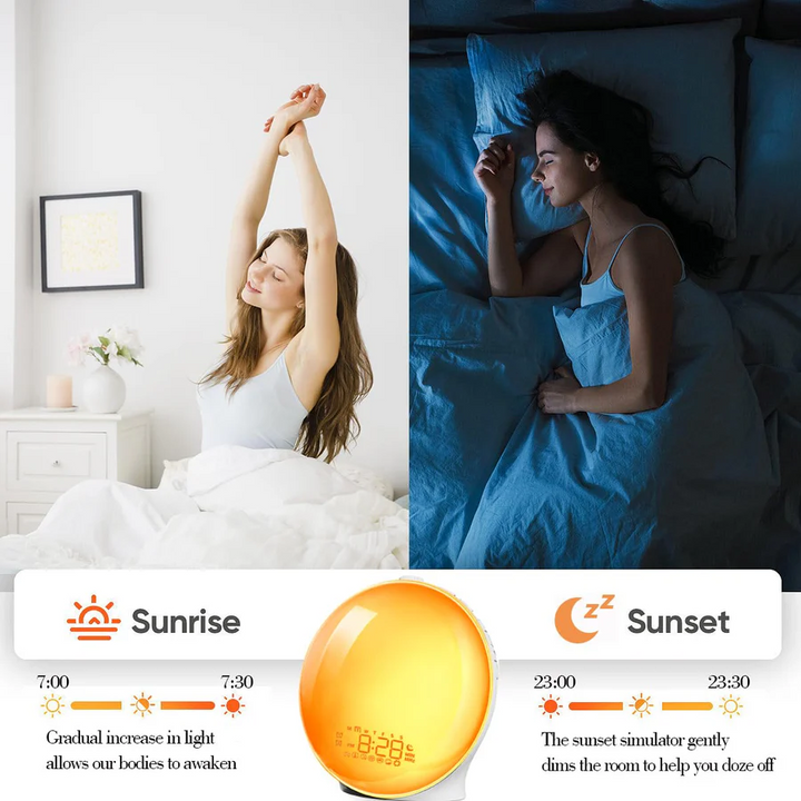 Lisslune | Gentle Rise Smart Wake Up Light with Nature Sounds