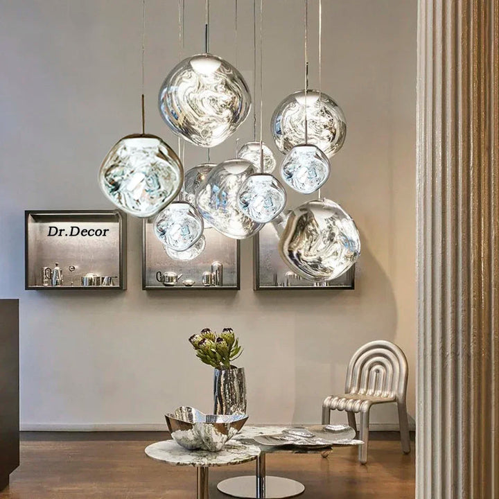 Lisslune | NordicGlow – Elegant Glass Pendant Light | Modern Scandinavian Ceiling Lamp