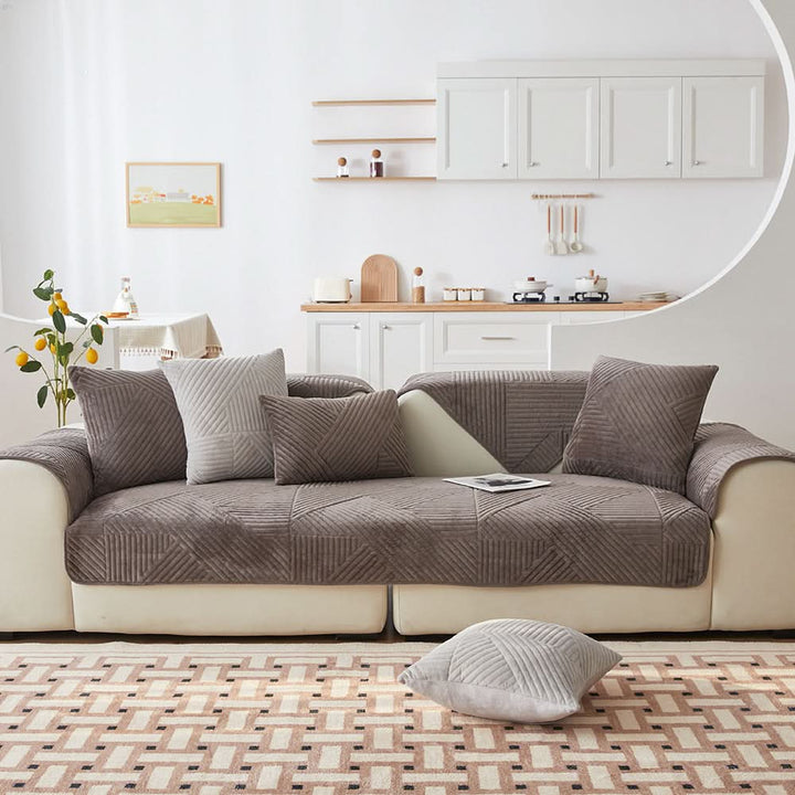 Lisslune | PlushGrip – Non-slip plush sofa cover