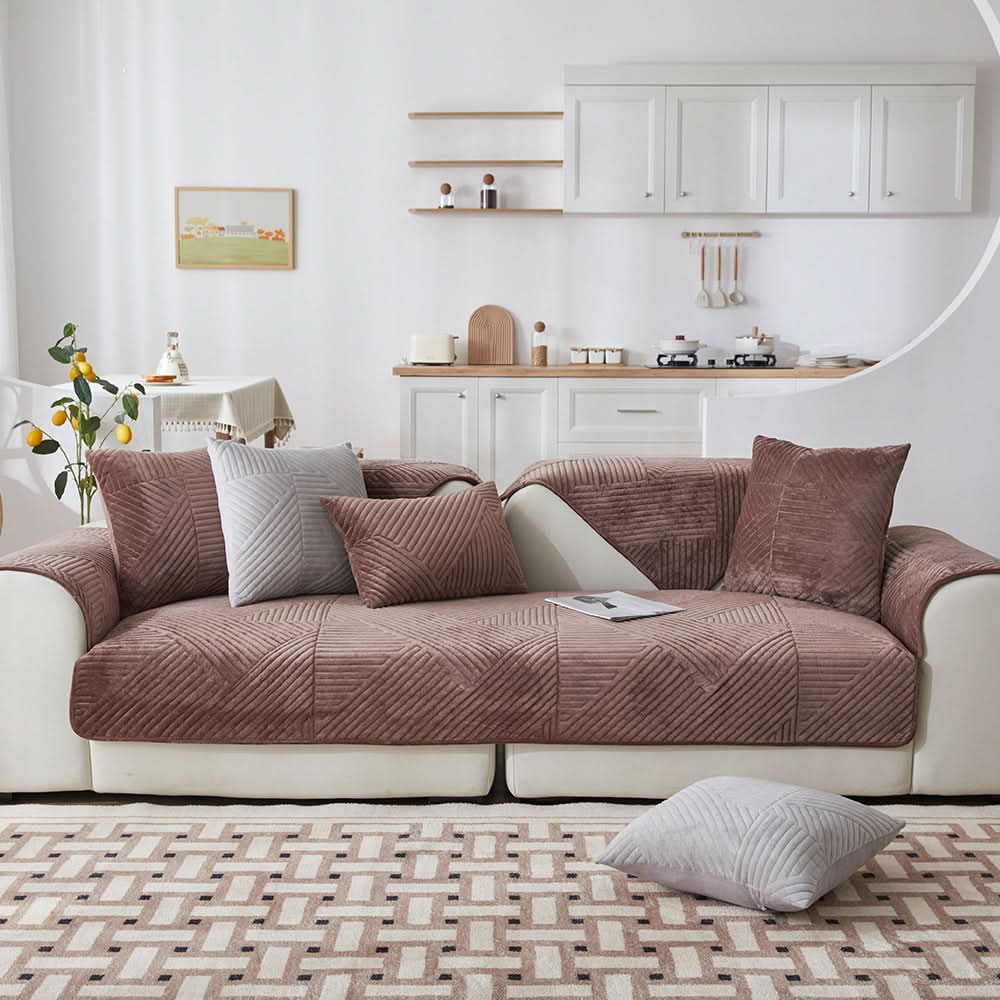 Lisslune | PlushGrip – Non-slip plush sofa cover