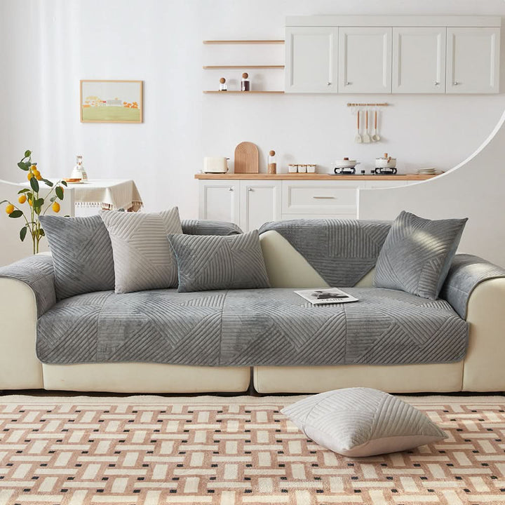 Lisslune | PlushGrip – Non-slip plush sofa cover