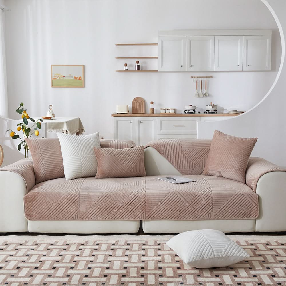 Lisslune | PlushGrip – Non-slip plush sofa cover
