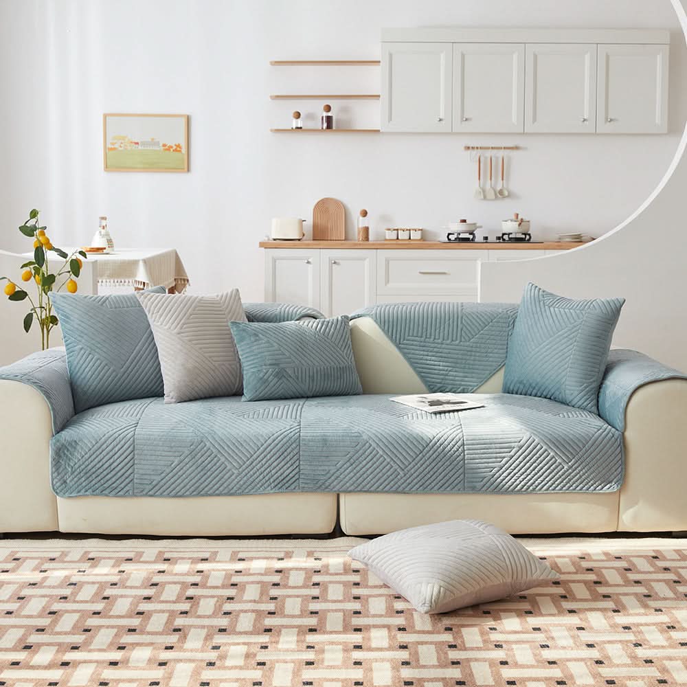 Lisslune | PlushGrip – Non-slip plush sofa cover