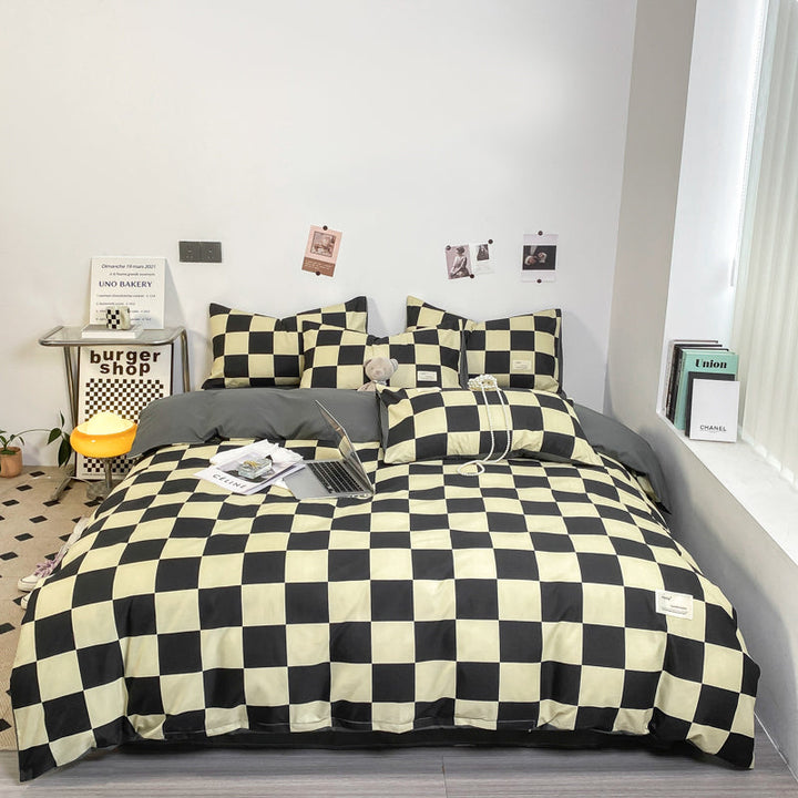 Lisslune | PatternNest | Grid Bedding Set