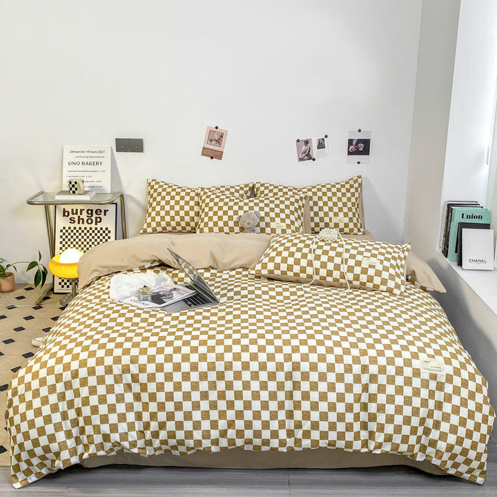 Lisslune | PatternNest | Grid Bedding Set
