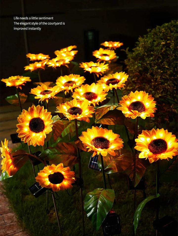 Lisslune | Waterproof Solar Sunflower Lamp for Garden & Terrace