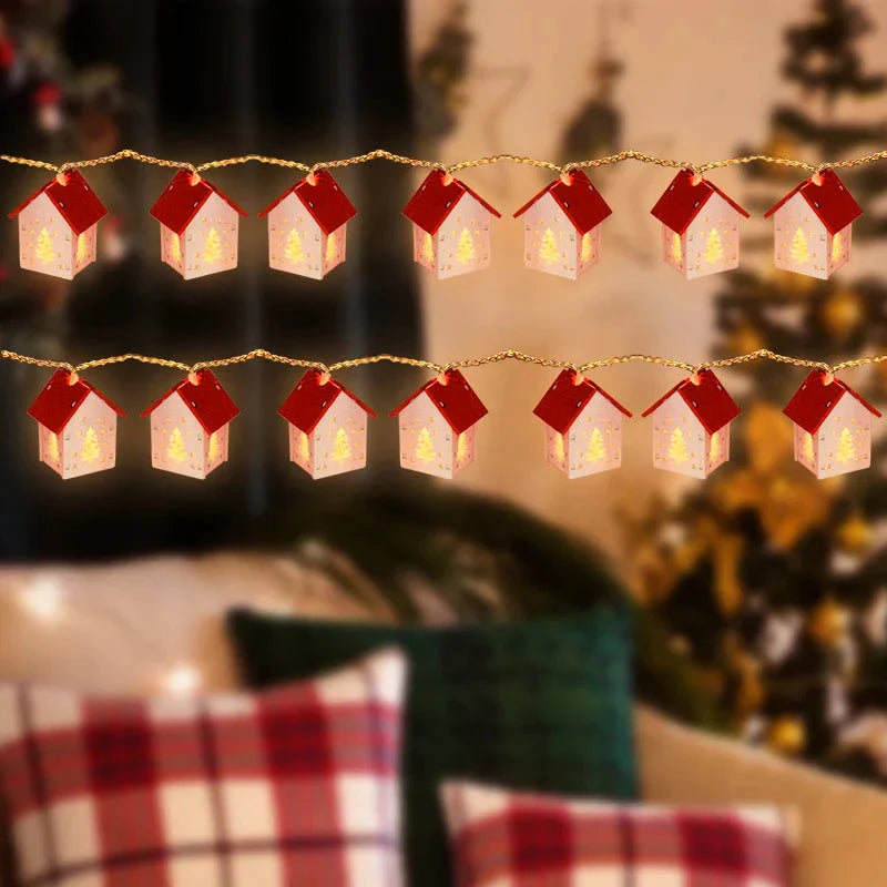 Lisslune | Wooden Christmas houses with LED lighting for festive decoration