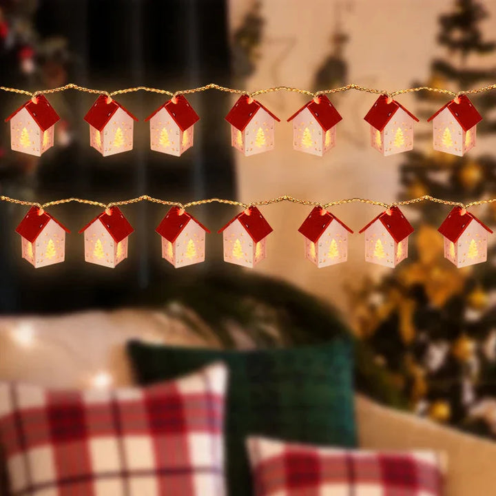 Lisslune | Wooden Christmas houses with LED lighting for festive decoration