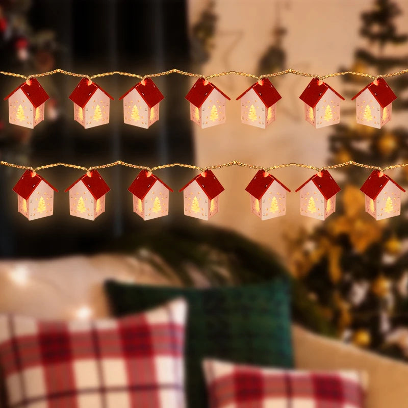 Lisslune | LED Christmas Houses Made of Wood with Festive Lighting
