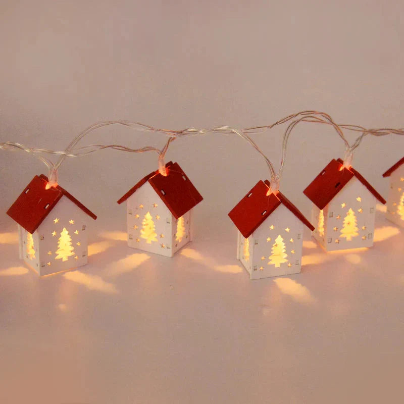 Lisslune | Wooden Christmas houses with LED lighting for festive decoration