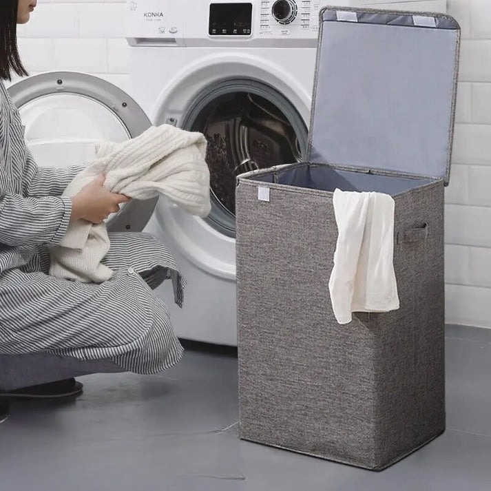 Lisslune | Foldable Laundry Hamper with Lid – Large Capacity