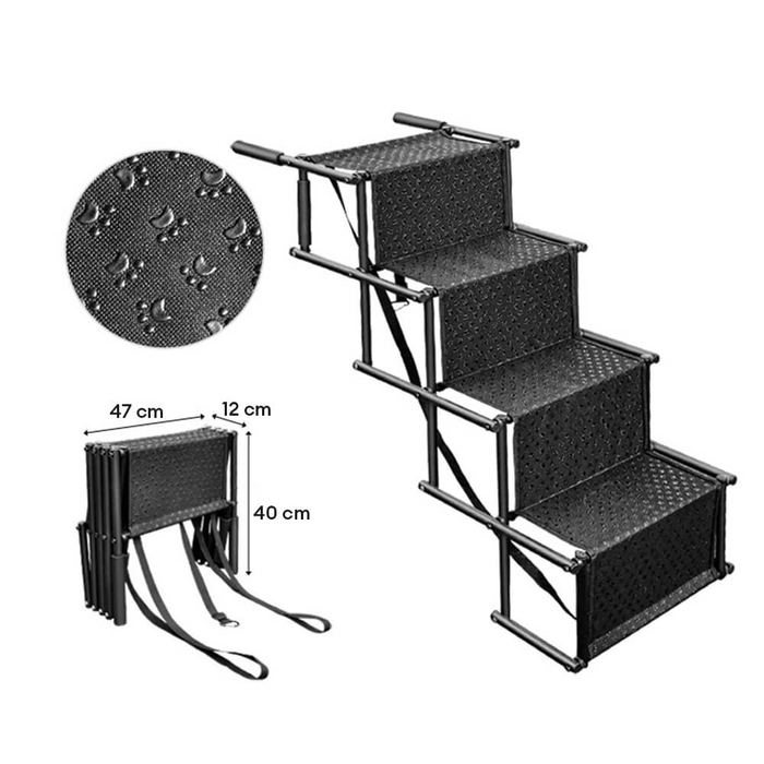 Lisslune | Foldable Car Steps for Dogs Safe Climbing for Puppies