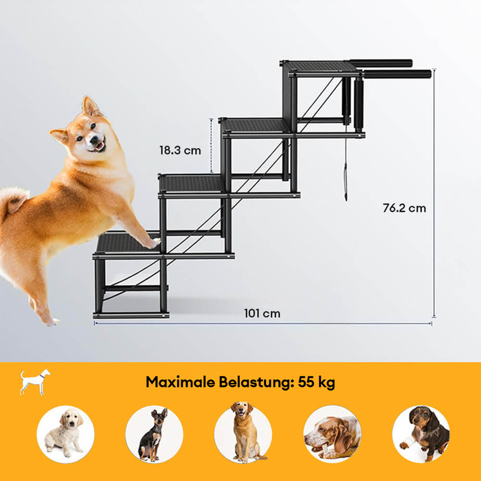 Lisslune | Foldable Car Steps for Dogs Safe Climbing for Puppies