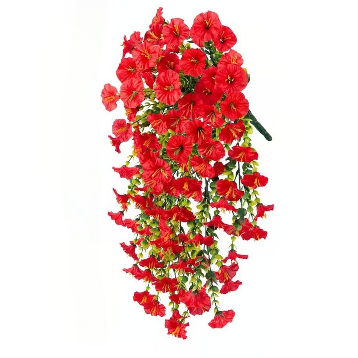Lisslune | UV Resistant Artificial Morning Glory Flower Hanging Decor
