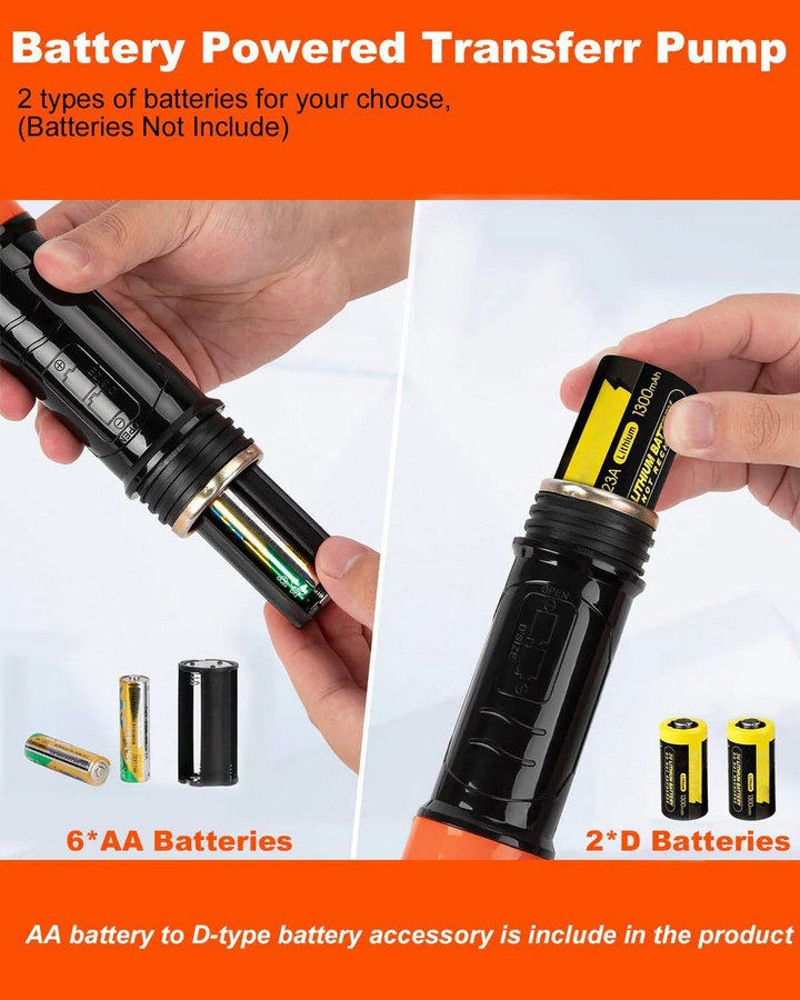 Lisslune | Portable Electric Siphon Pump, Battery Powered Liquid Transfer Tool