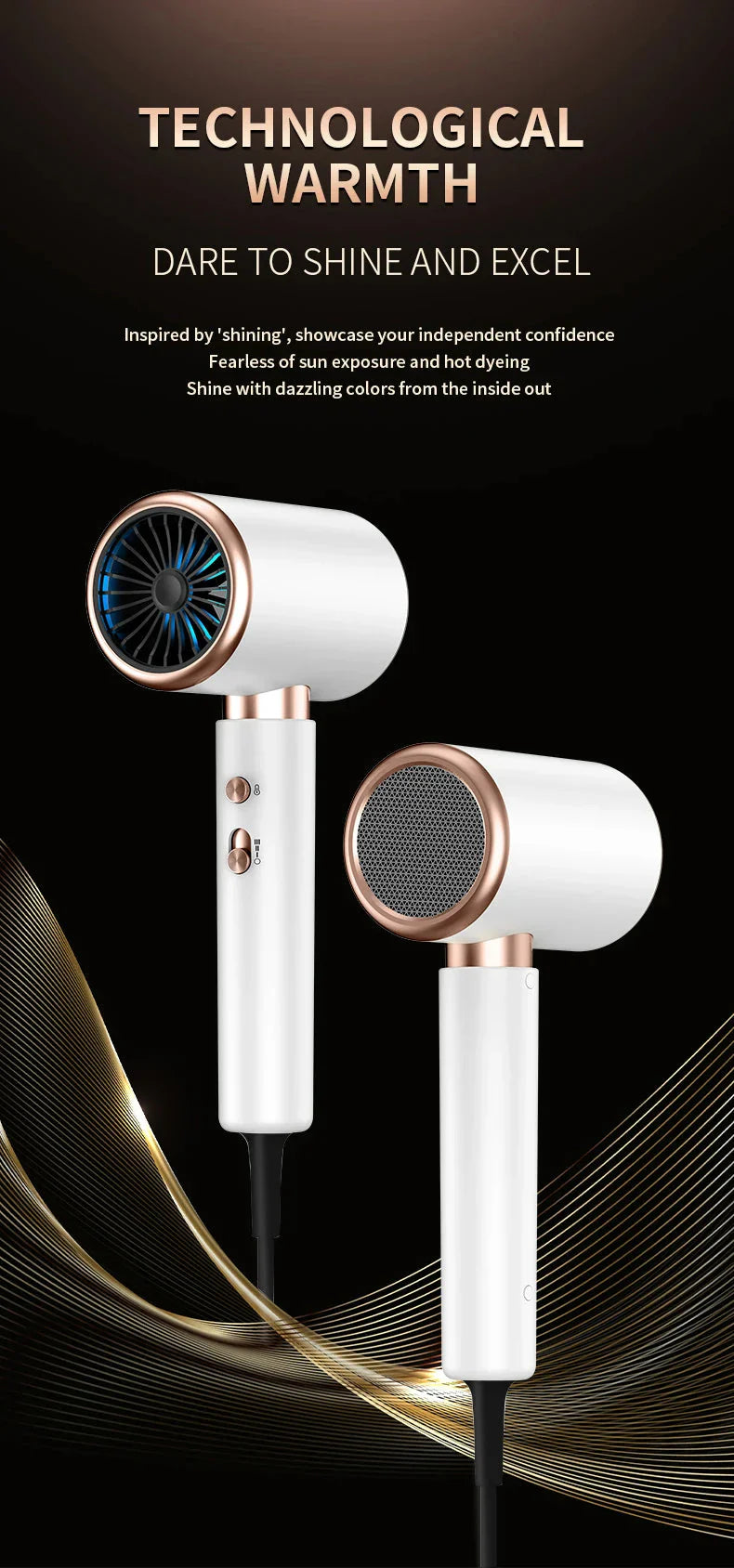 Lisslune | High-performance hair dryer 2400W with cold and warm air function - Ion technology