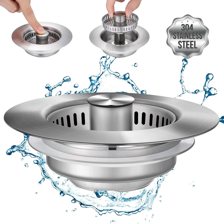 Lisslune | Stainless Steel Pop-Up No-Odor Drain Filter