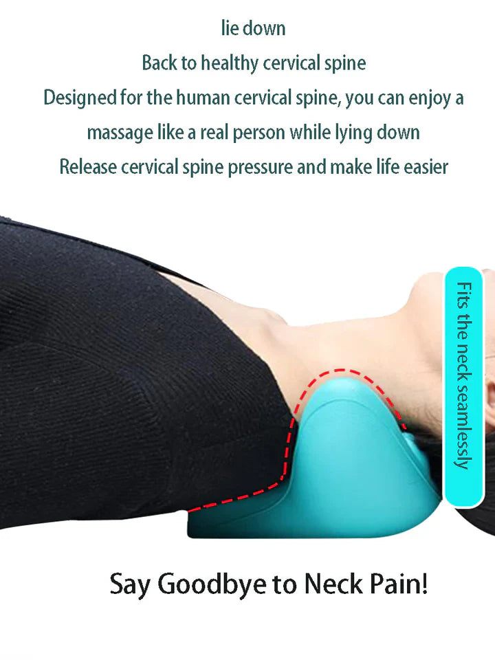 Lisslune | Neck and Shoulder Stretch – Cervical Traction Pillow for Spinal Alignment and Massage