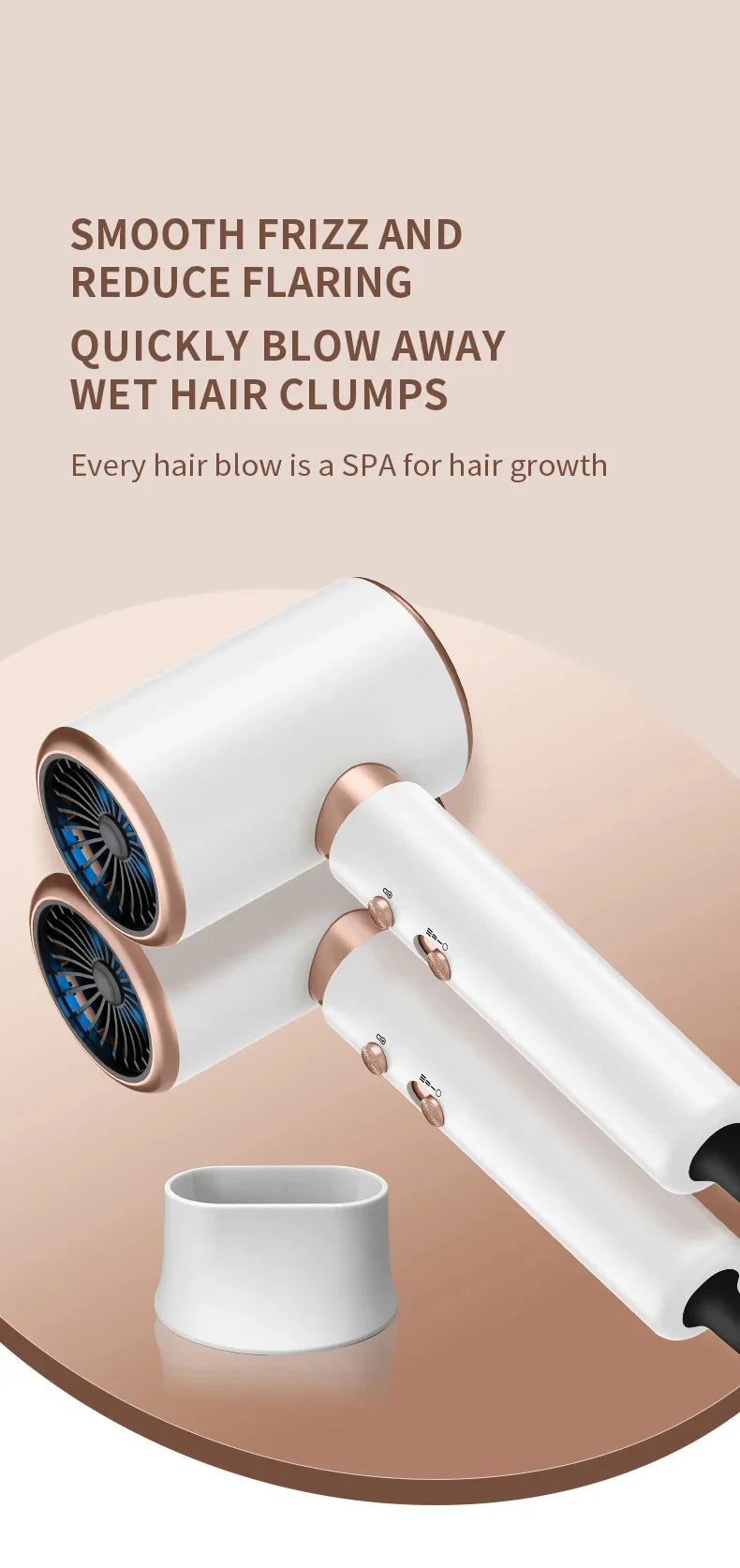 Lisslune | High-performance hair dryer 2400W with cold and warm air function - Ion technology