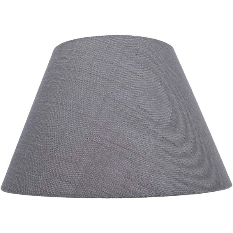 Lisslune | Medium lampshade, barrel fabric lampshade for table lamp and floor lamp, 7x13x7.8 inches, natural ventilated linen, handmade, spider (white)