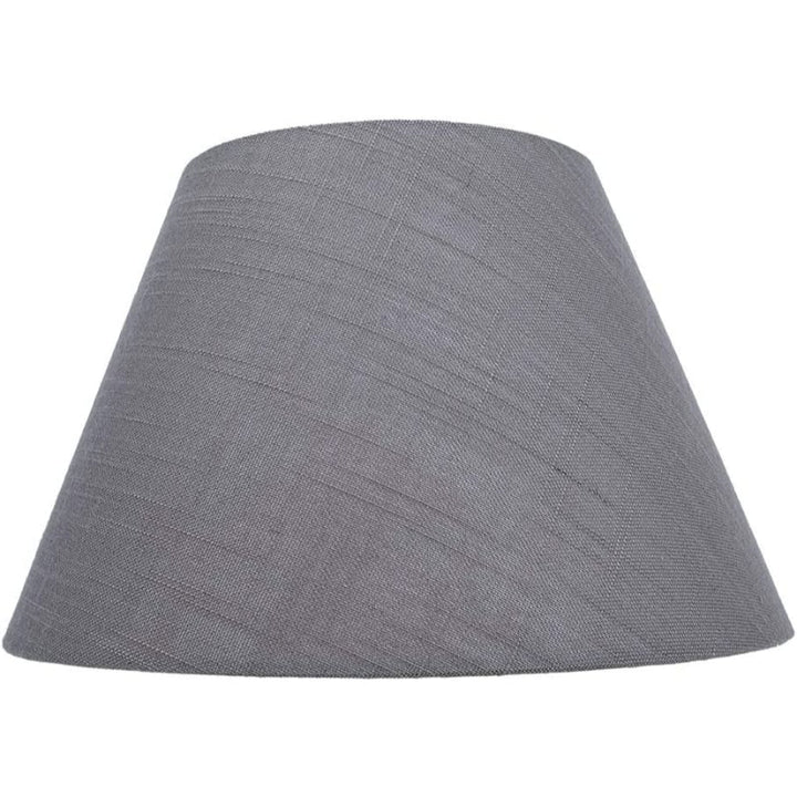 Lisslune | Medium lampshade, barrel fabric lampshade for table lamp and floor lamp, 7x13x7.8 inches, natural ventilated linen, handmade, spider (white)