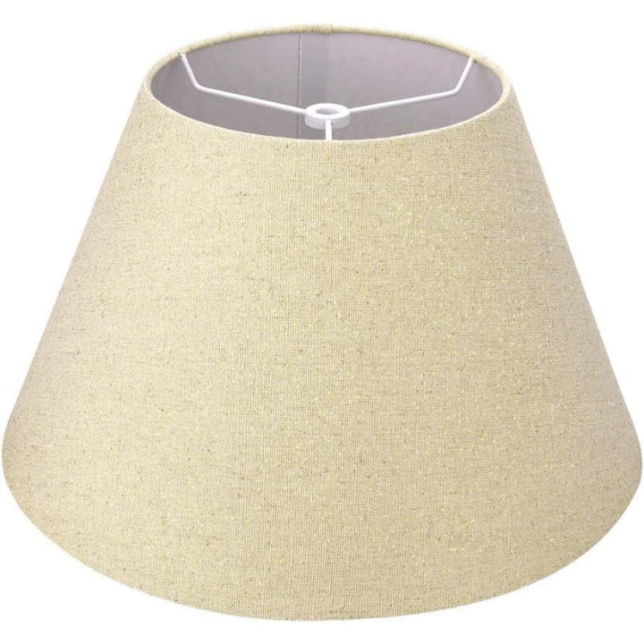 Lisslune | Medium lampshade, barrel fabric lampshade for table lamp and floor lamp, 7x13x7.8 inches, natural ventilated linen, handmade, spider (white)