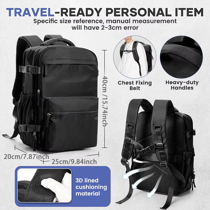 Lisslune | Water-Resistant Travel Backpack for 15.6in Devices