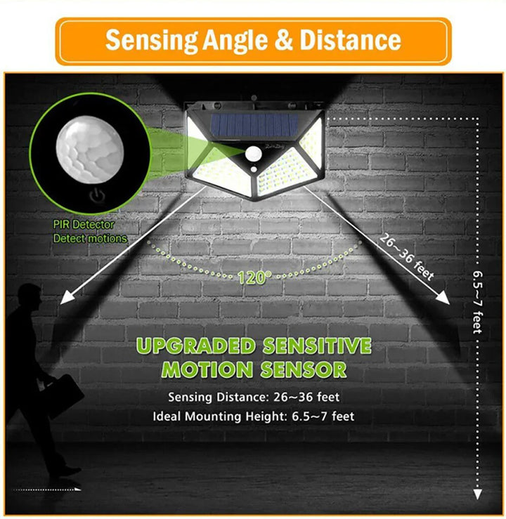 Lisslune | Versatile solar light - Weatherproof LED outdoor lamp with motion sensor
