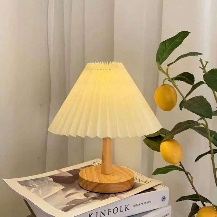 Lisslune | NordicEase pleated table lamp – Scandinavian design with a natural touch