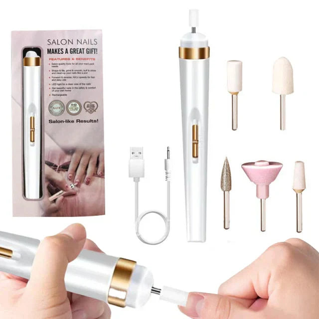 Lisslune | 5-in-1 Electric Nail Care Device – Portable Manicure Tool with LED Light