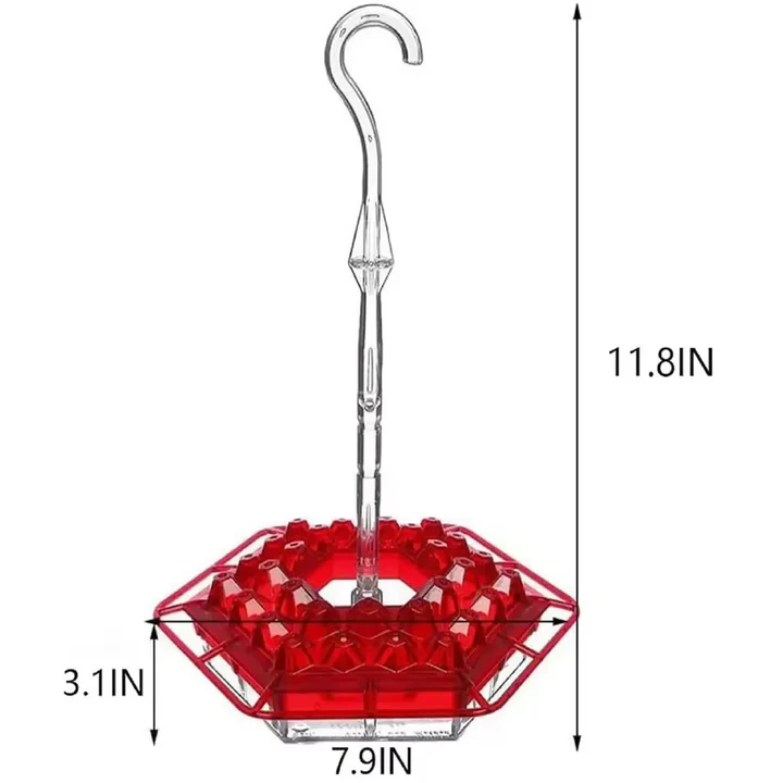 Lisslune | Ant Proof Hummingbird Feeder, Outdoor Hanging Perch