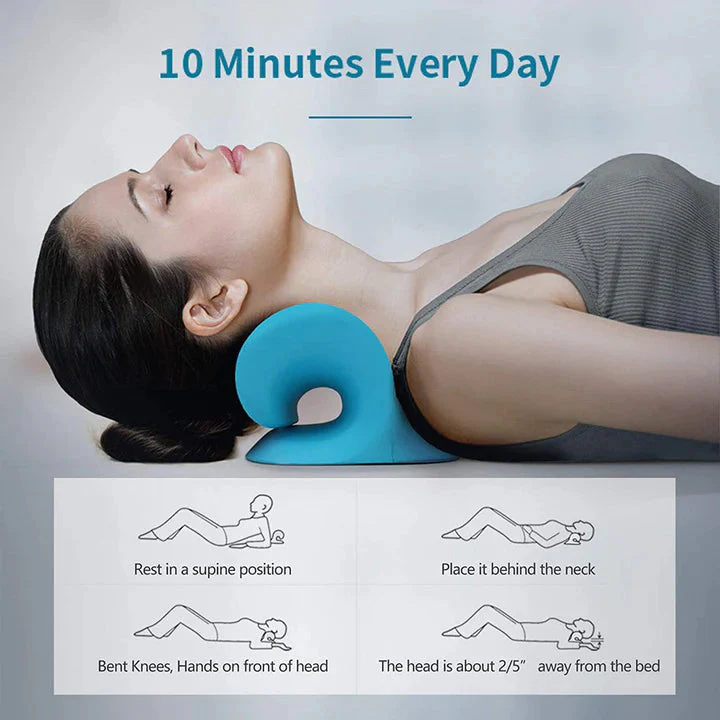 Lisslune | Neck and Shoulder Stretcher, Cervical Traction Pillow