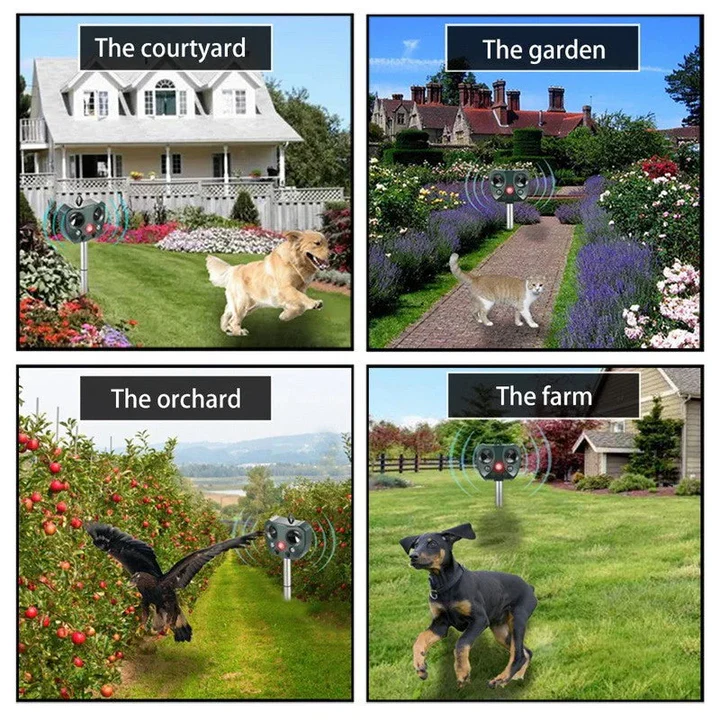 Lisslune | Solar Ultrasonic Animal Repeller For Gardens