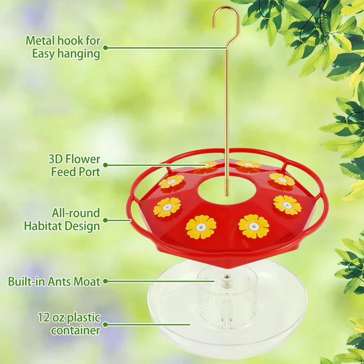 Lisslune | Flower-Shaped Hummingbird Feeder