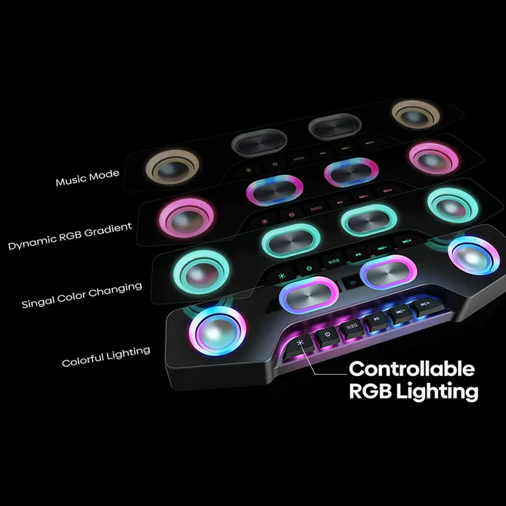 Lisslune | Bluetooth Desktop Speaker with RGB Effects