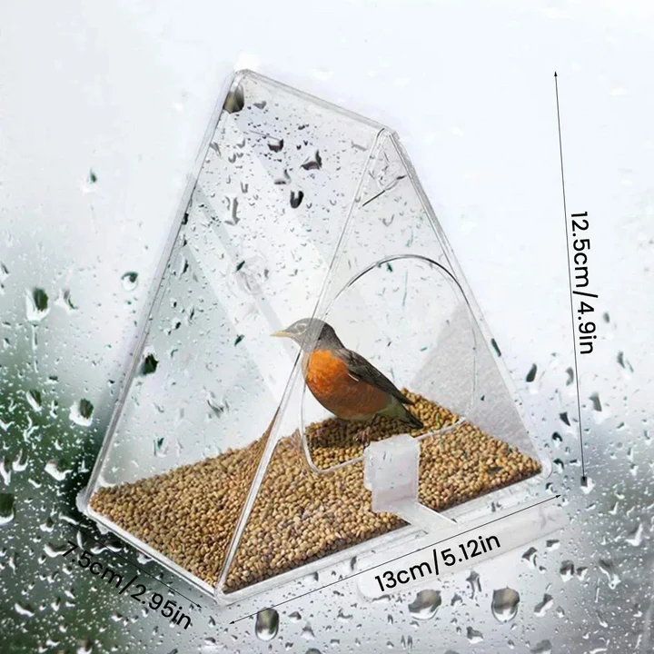 Lisslune | Clear Acrylic Hanging Bird Feeder
