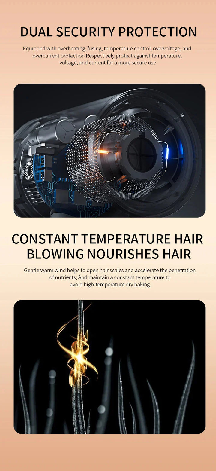 Lisslune | High-performance hair dryer 2400W with cold and warm air function - Ion technology