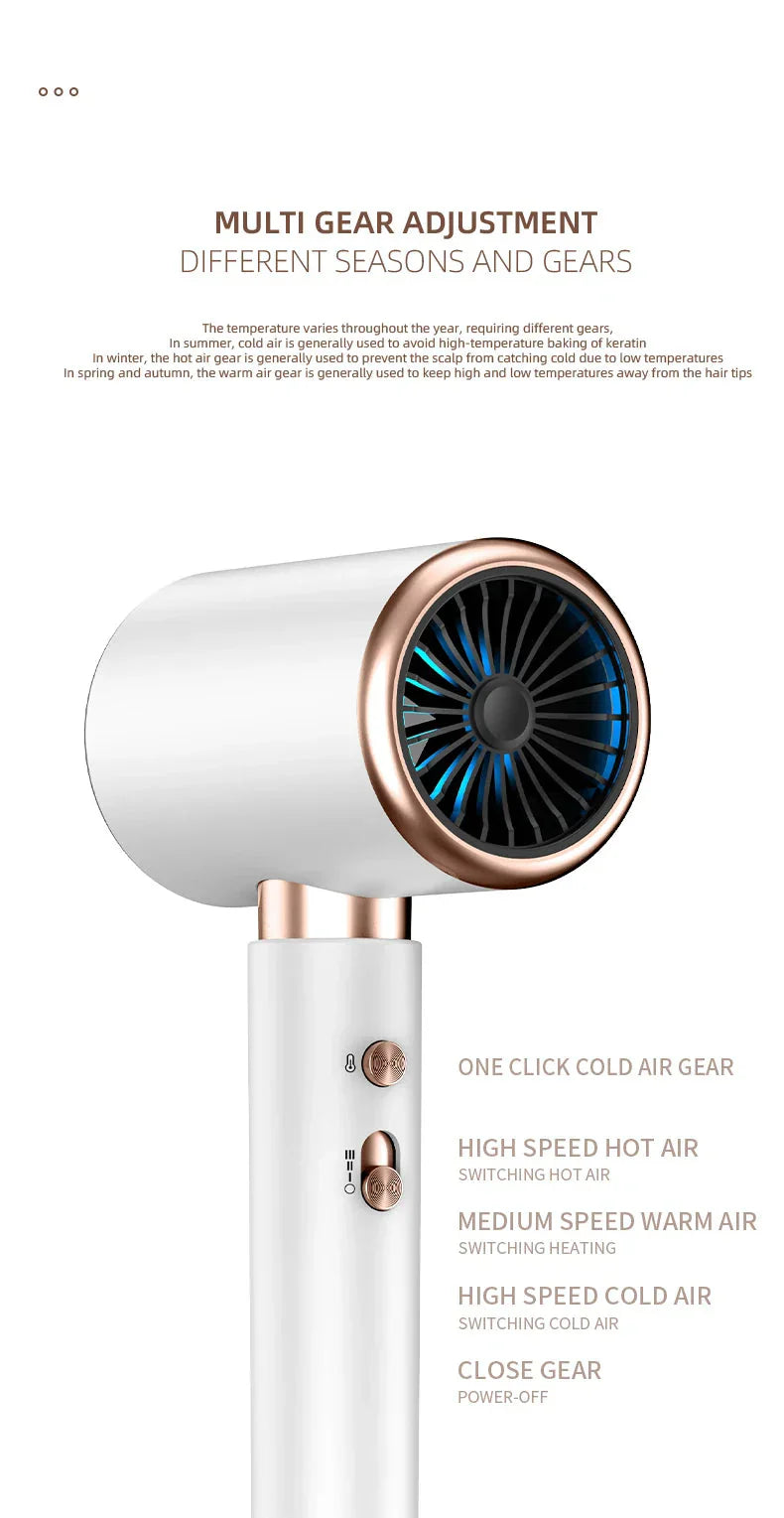 Lisslune | High-performance hair dryer 2400W with cold and warm air function - Ion technology