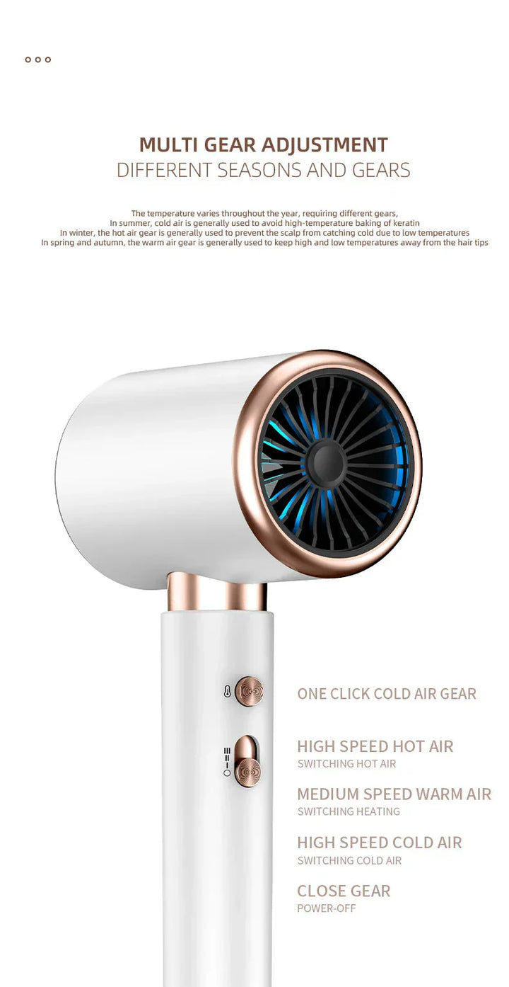 Lisslune | High-performance hair dryer 2400W with cold and warm air function - Ion technology