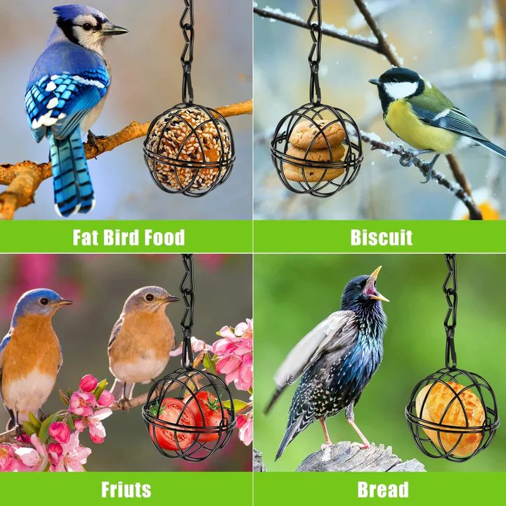Lisslune | Metal Hanging Bird Feeder Set
