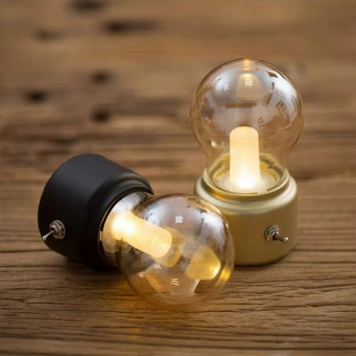 Lisslune | VintageGlow Wireless Industrial Nightstand Lamp