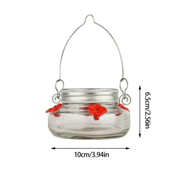 Lisslune | Clear Flower Port Hummingbird Feeder