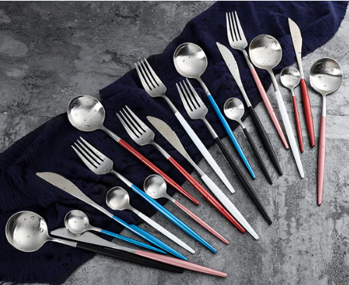 Lisslune | LUXURIOUS STAINLESS STEEL 24-PIECE GOLD-SILVER CUTLERY SET
